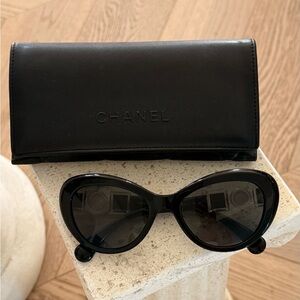 CHANEL Black Pearl Sunglasses